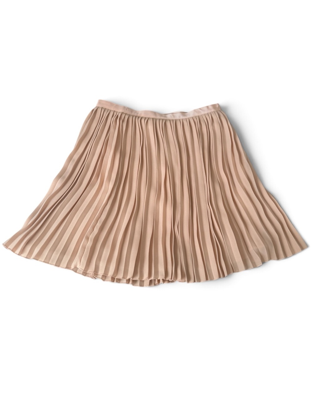 J crew Pleated A-Line Skirt in Beige